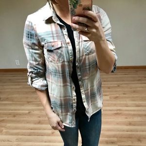 Muted plaid button up